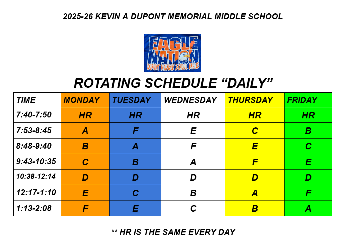Rotating Daily Schedule